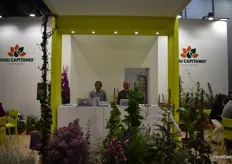 The booth of Vivai Capitanio, an Italian nursery specializing in outdoor ornamental plants, was filled with examples of their work.